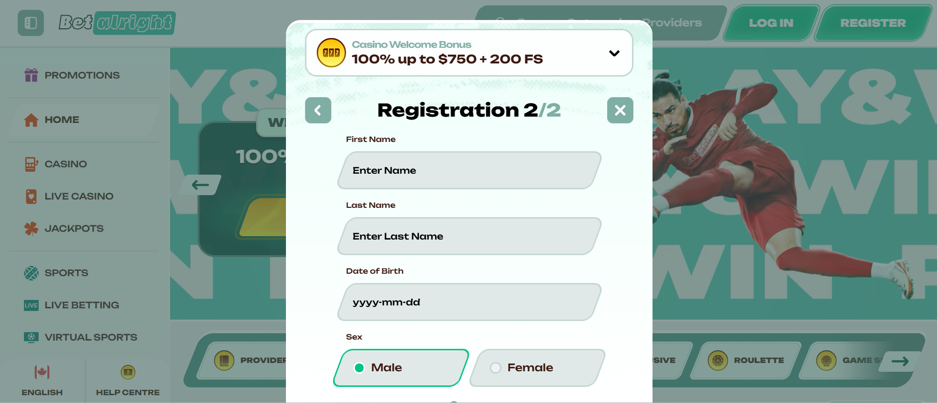 Betalright casino site